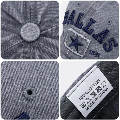 Vintage Dallas Cotton Baseball Cap Men Women Retro Sports Outdoor Casual Sun Hat in Saudi Arabia