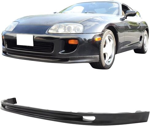 IKON MOTORSPORTS Front Bumper Lip Compatible with 1993-1998 Toyota Supra, AM/WB Style PU Unpainted Black Front Lip Spoiler Air Dam Chin Splitter in Saudi Arabia