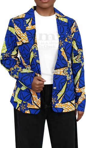 معطف أفريقي للنساء Dashiki Blazer Kente طباعة سترة ملابس أنقرة ملابس محززة طية صدر السترة قميص رسمي in Kuwait