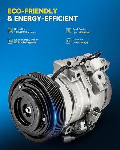 PHILTOP 78390 AC Compressor Fit for Highlander 2001-2007, Camry 2002-2006, Avalon 2000-2004, RX330 2004-2006, RX300 1999-2003, ES330 2004-2006, ES300 1999-2003, Solara 2004-2008, A/C Compressor in Saudi Arabia
