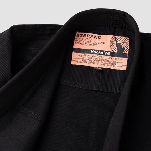 93Brand Hooks V6 Jiu Jitsu Gi (Black, A4) in Saudi Arabia