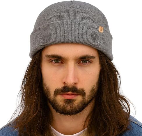 TOP-EX PolarWool™ Merino Wool Fisherman Beanie - قبعة مزدوجة الطبقات متماسكة مع نمطين للرؤوس الكبيرة in Saudi Arabia