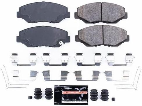 Power Stop Z23-914 Front Z23 Evolution Sport وسادات فرامل سيراميك مملوءة بألياف الكربون مع أجهزة لـ Acura ILX Honda Accord Civic CR-V Element Fit Pilot [محدد بالتطبيق] in Saudi Arabia