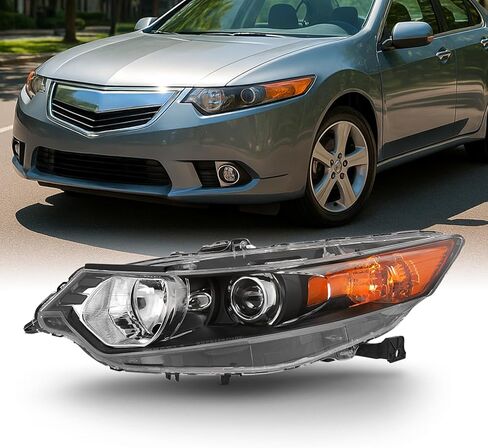 AKKON-For 2009 2010 2011 2012 2013 2014 Acura TSX سيدان HID زينون نوع المصابيح الأمامية للسائق اليسار + زوج الجانب الأيمن للركاب in Kuwait