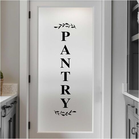 Pantry Room Decal, Kitchen Pantry Sticker, Food Pantry Door Vinyl Decal, Kitchen Pantry Door Sign, Farmhouse Kitchen Decor (27.5 x 6.6 in, Black) in Saudi Arabia