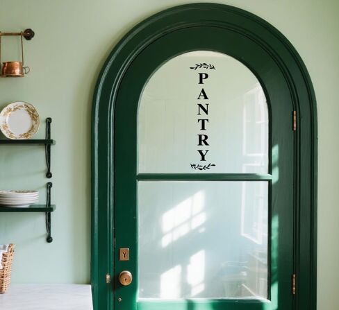 Pantry Room Decal, Kitchen Pantry Sticker, Food Pantry Door Vinyl Decal, Kitchen Pantry Door Sign, Farmhouse Kitchen Decor (27.5 x 6.6 in, Black) in Saudi Arabia