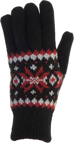 Manzella Womens Crystal Knit Glove With Jaquard Pattern and Ultra Soft Plush Lining in Kuwait