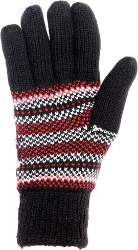 Manzella Womens Crystal Knit Glove With Jaquard Pattern and Ultra Soft Plush Lining in Kuwait