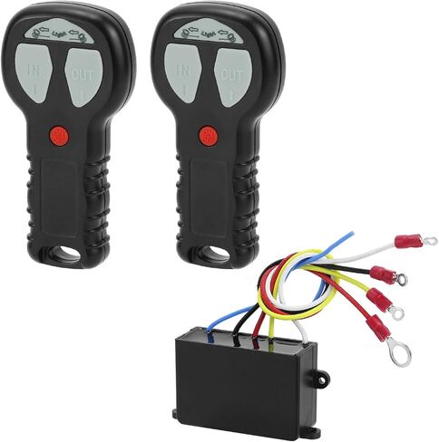 طقم التحكم عن بعد للونش اللاسلكي من QWORK - DC12V - مفتاح سماعة 100 فولت للسيارة، ATV، SUV - للونش حتى 20000 رطل in Saudi Arabia