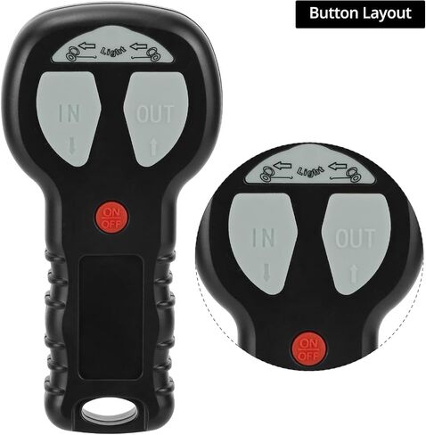 طقم التحكم عن بعد للونش اللاسلكي من QWORK - DC12V - مفتاح سماعة 100 فولت للسيارة، ATV، SUV - للونش حتى 20000 رطل in Saudi Arabia