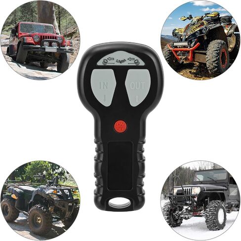 طقم التحكم عن بعد للونش اللاسلكي من QWORK - DC12V - مفتاح سماعة 100 فولت للسيارة، ATV، SUV - للونش حتى 20000 رطل in Saudi Arabia