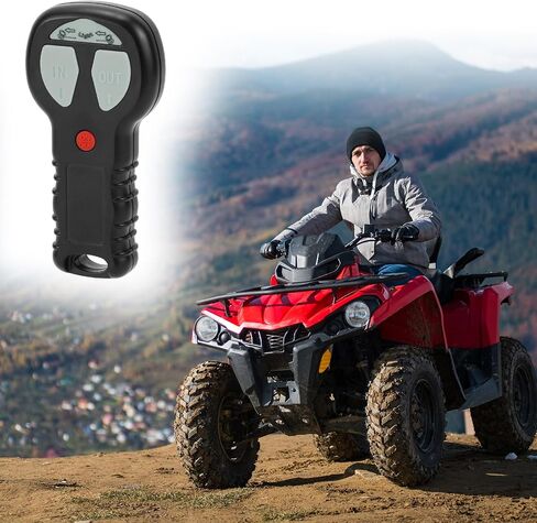 طقم التحكم عن بعد للونش اللاسلكي من QWORK - DC12V - مفتاح سماعة 100 فولت للسيارة، ATV، SUV - للونش حتى 20000 رطل in Saudi Arabia