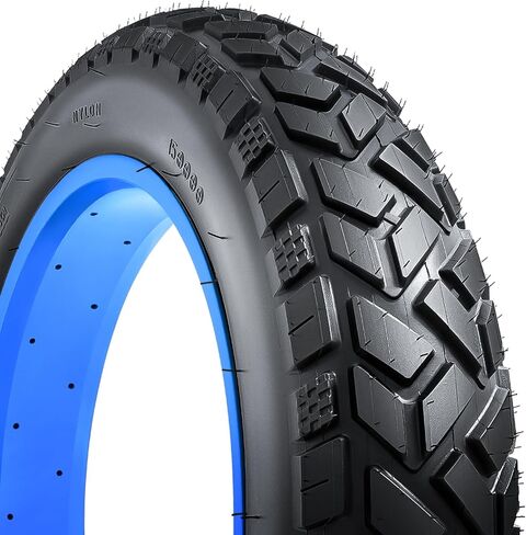 1 Pack 20" E-Bike Fat Tire 20 x 4.0 (102-406) Plus 1 Pack 20 Heavy Duty Fat Bike Tube 20x3.5/4.0 AV 33mm Valve Compatible with Most 20 x 4.0 Electric Bike/Mountain Bike Tire and Tube (Black) in Saudi Arabia