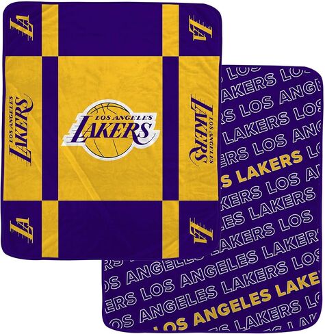 Pegasus Sports Officially Licensed NBA Reverse Block Wordmark 2 Sided Blanket in Kuwait