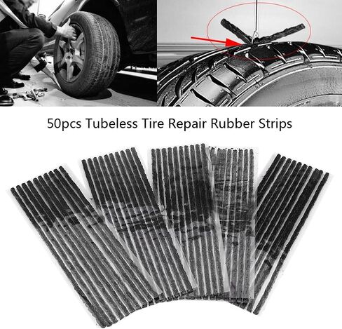 50Pcs Tire Strips, Keenso Rubber Tire Puncture Repair Strips Tubeless Repair Tool Tyre Repair Plug for Car Truck Motorbike in Saudi Arabia