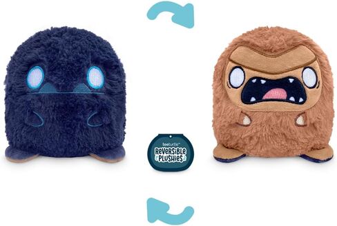 TeeTurtle 4" Reversible Bear Plushie - Cute Kawaii Heart and Broken Heart - Soft Stuffed Animal in Kuwait