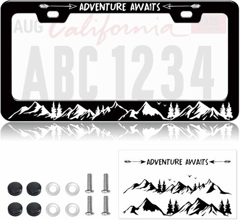 قطعتان من إطار لوحة ترخيص أزهار الكرز الوردي للنساء، إطارات بطاقات سيارة على شكل زهرة وردية اللون للفتيات للمركبة مع ملصق إلكتروستاتيكي غير لاصق in Kuwait