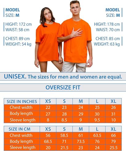 T-TAM Unisex Oversized T-Shirt for Women & Men - 100% Soft Cotton Crew Neck Short Sleeve - Basic Tee Shirt in Saudi Arabia