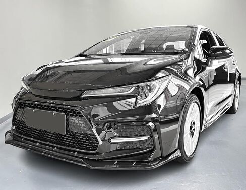 IKON MOTORSPORTS, Front Bumper Lip Compatible with 2020-2024 Toyota Corolla SE XSE 4-Door Sedan, Gloss Black 3PC PP Polypropylene IKON Style Front Lip Lower Chin Spoiler Splitter in Saudi Arabia