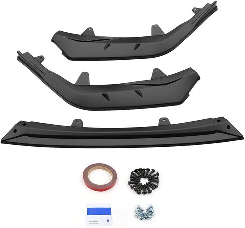 IKON MOTORSPORTS, Front Bumper Lip Compatible with 2020-2024 Toyota Corolla SE XSE 4-Door Sedan, Gloss Black 3PC PP Polypropylene IKON Style Front Lip Lower Chin Spoiler Splitter in Saudi Arabia