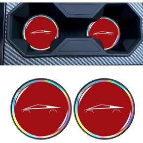 2 حزمة حامل أكواب كوستر متوافق مع Tesla Cybertruck 2024 2025 Cyber ​​Insert الداخلية ملحقات الديكور حامل أكواب الشاحنة حماية ديكور جزء الهدايا لأصحاب Cyberbeast (أسود) in Kuwait