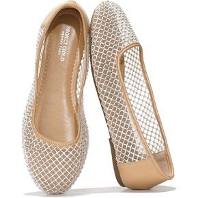 Project Cloud mesh Flats for Women - Memory Foam Ballet Flats Shoes for Women Non Slip Ballerina Womens Flats, Comfortable Shoes - Trendy Summer Shoes, Slip-on Flat Shoes for Women (Ruthie,Black,8.5) in Kuwait