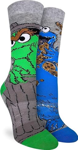 جوارب Good Luck Sock النسائية Sesame Street، جوارب Bedime، للكبار، مقاس الحذاء 5-9 in Kuwait