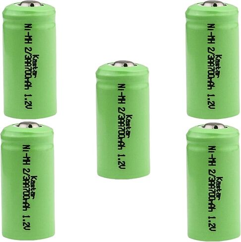 Kastar 5-Pack 2/3AA 1.2V 700mAh Ni-MH Button Top Rechargeable Batteries for High Power Static Applications (Telecoms, UPS and Smart Grid), Electric Mopeds, Meters, Radios, RC Devices, Electric Tools in Saudi Arabia