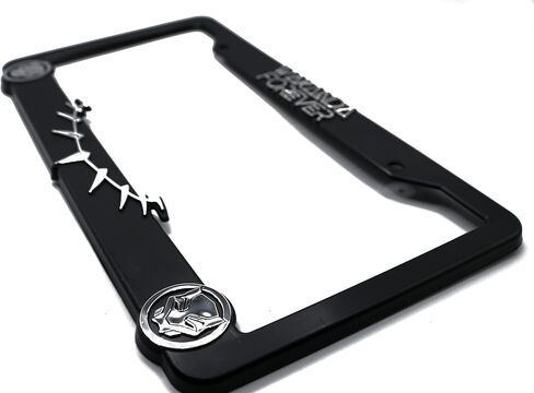 Wakanda Forever 3D Raised License Plate Frame | 1 Pack Car License Plate Cover | Universal US Car Black License Plate Holder | Auto Accessories (Car, Truck and SUV) (Chrome) in Saudi Arabia