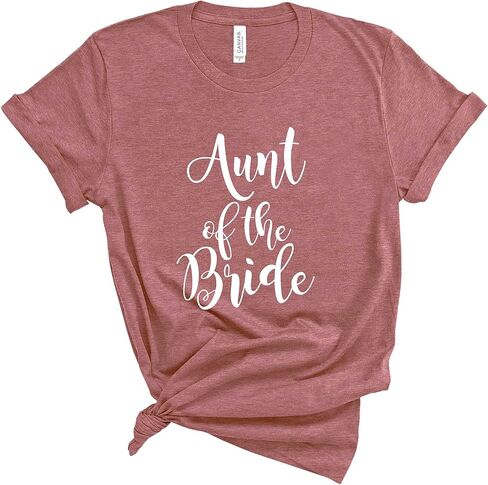 Blue Sand Textiles Aunt of The Bride Shirt. Unisex T-Shirt for Bride's Aunt. Aunt T-Shirt. Wedding Party Shirt. in Kuwait