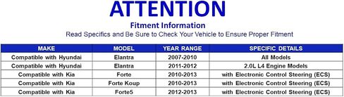 PartsW - 6 قطع لسيارة Hyundai Elantra 2007-2010/Kia Forte 2010-2013 + المزيد (التحقق من الطرازات)، مفاصل كروية أمامية سفلية + أطراف قضيب ربط خارجية وداخلية، مجموعة تعليق جانب الراكب للسائق in Saudi Arabia