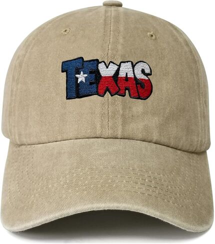 قبعة بيسبول مطرزة بعلم تكساس قابلة للتعديل، تصميم فخر الدولة الوطنية in Kuwait