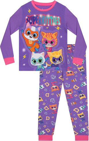 Disney Pajamas, SuperKitties Girls Pajamas, Long Sleeve Pajama Set, Adorable Girls Pjs in Saudi Arabia