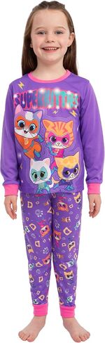 Disney Pajamas, SuperKitties Girls Pajamas, Long Sleeve Pajama Set, Adorable Girls Pjs in Saudi Arabia