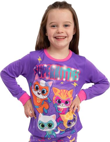 Disney Pajamas, SuperKitties Girls Pajamas, Long Sleeve Pajama Set, Adorable Girls Pjs in Saudi Arabia
