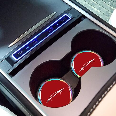 2 حزمة حامل أكواب كوستر متوافق مع Tesla Cybertruck 2024 2025 Cyber ​​Insert الداخلية ملحقات الديكور حامل أكواب الشاحنة حماية ديكور جزء الهدايا لأصحاب Cyberbeast (أسود) in Kuwait