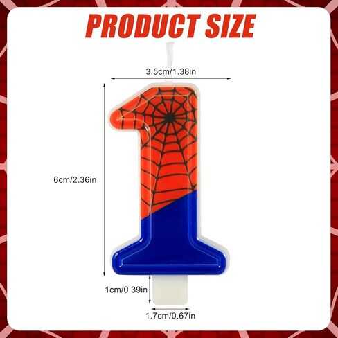 Spider Candle, Spider Web Number Candle Birthday Cake Topper for Birthday Party Halloween Party Supplies (4) in Saudi Arabia