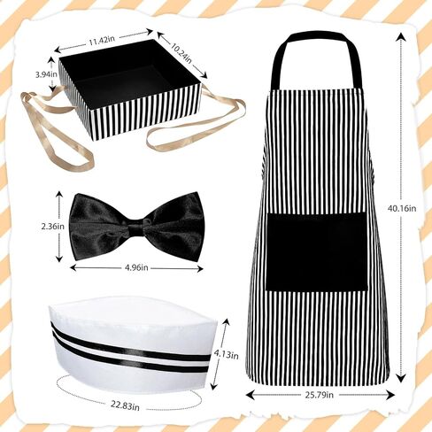 4pcs Adult Halloween Costumes for Women Men, 1950s Hot Dog Vendor Costume Adult with Apron, Hats, Bow Ties, Snack Tray in Saudi Arabia