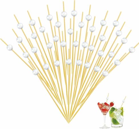 120 Pcs Monstera Leaf Cocktail Picks 4.7" Drinks Fruits Hawaiian Party Food Garnish Skewer Sticks St. Patrick's Day Decorations Supplies Cowboy Handmade Bamboo Toothpicks in Saudi Arabia