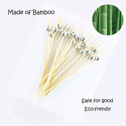 120 Pcs Monstera Leaf Cocktail Picks 4.7" Drinks Fruits Hawaiian Party Food Garnish Skewer Sticks St. Patrick's Day Decorations Supplies Cowboy Handmade Bamboo Toothpicks in Saudi Arabia