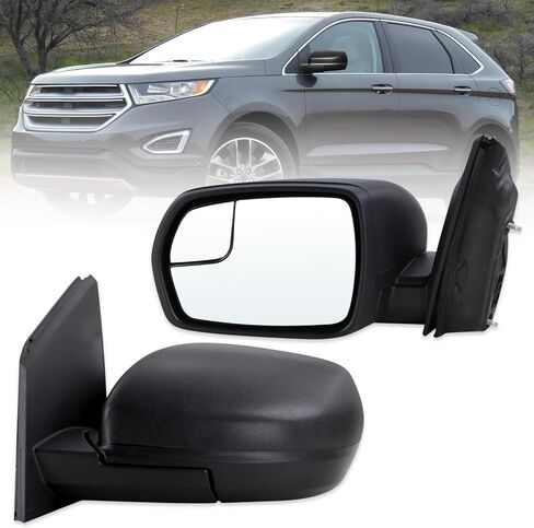 Right Passenger Side Mirror Compatible With 2015 2016 2017 2018 Ford Edge With Manual Folding Power Glass Matte Black Replace#FT4Z17682AA(3Pins) in Saudi Arabia