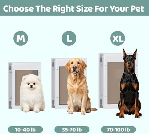باب متين للحيوانات الأليفة، باب ألومنيوم للكلاب والحيوانات الأليفة، باب للكلاب الكبيرة جدًا مع لوحات مغناطيسية للإغلاق التلقائي، مثالي للأبواب الداخلية والخارجية، والشاشة والجدار، مقاوم للطقس in Kuwait