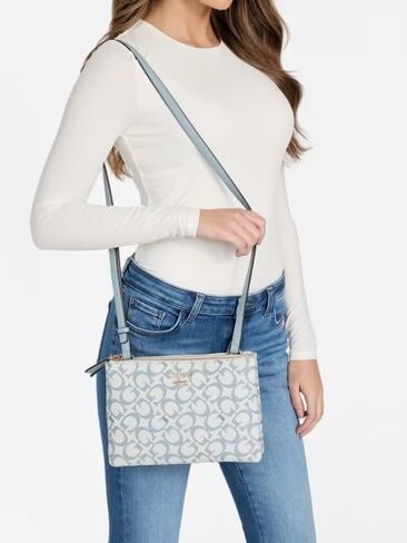 GUESS Factory Women's Akir Triple Compartment Logo Crossbody in Saudi Arabia