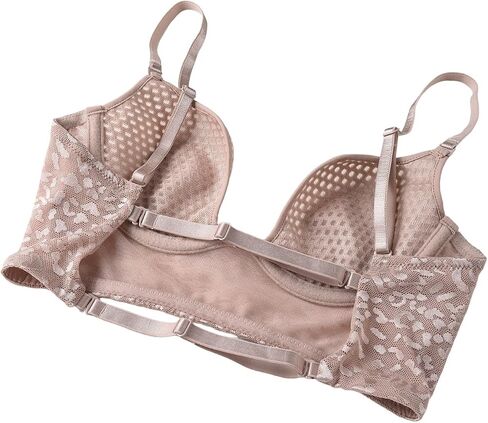 Lace U-Shaped Backless Lingerie Low Back Ultra-Thin Invisible Bra Breathable Underwire Multiway Convertible Straps Halter Bra in Saudi Arabia