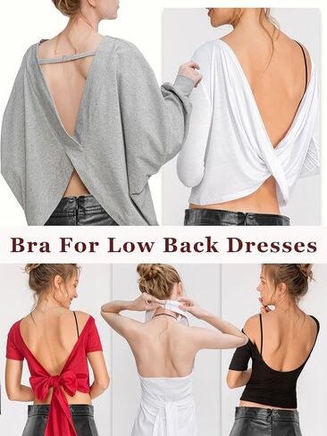 Lace U-Shaped Backless Lingerie Low Back Ultra-Thin Invisible Bra Breathable Underwire Multiway Convertible Straps Halter Bra in Saudi Arabia