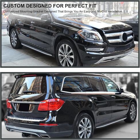 Spec-D Tuning Running Boards Side Step Bars Compatible with 2013-2018 Mercedes Benz GLS X166 GL450 in Saudi Arabia