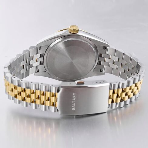 Baltany S4094 ساعات رسمية أوتوماتيكية 39 ملم مع علامات أرقام رومانية، ساعة تاريخ ميكانيكية NH35 مع علامات ساعة مطبقة in Kuwait