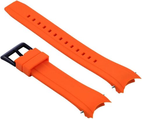 Ewatchparts Rubber Watch Compatible With Citizen Eco-Drive Promaster Aqualand Chronograph Orange in Saudi Arabia
