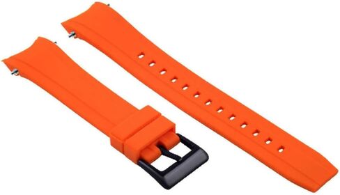 Ewatchparts Rubber Watch Compatible With Citizen Eco-Drive Promaster Aqualand Chronograph Orange in Saudi Arabia