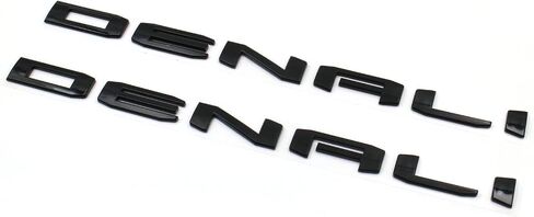 4pcs Door Rear Denali Yukon Emblems Letters Compatible with 2021-2024 Yukon Yukon XL (Gloss Black) in Saudi Arabia